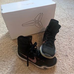 Nike Kobe X Elite Authentic High Top Black Rose Gold Pack Lava RARE!